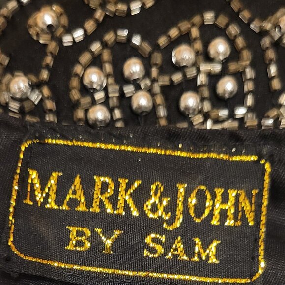 VTG Mark & John Beaded Sequins 100% Silk Cocktail Dress with Sweetheart Neckline - Picture 14 of 16